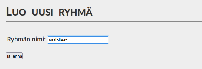 Kuva ryhmän tiedot -sivusta, kun käyttäjä ei kuulu ryhmään